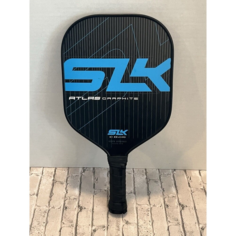 SLK Atlas Graphite Widebody Pickleball Paddle USAPA Approved 8.2oz Black Blue - Picture 3 of 6